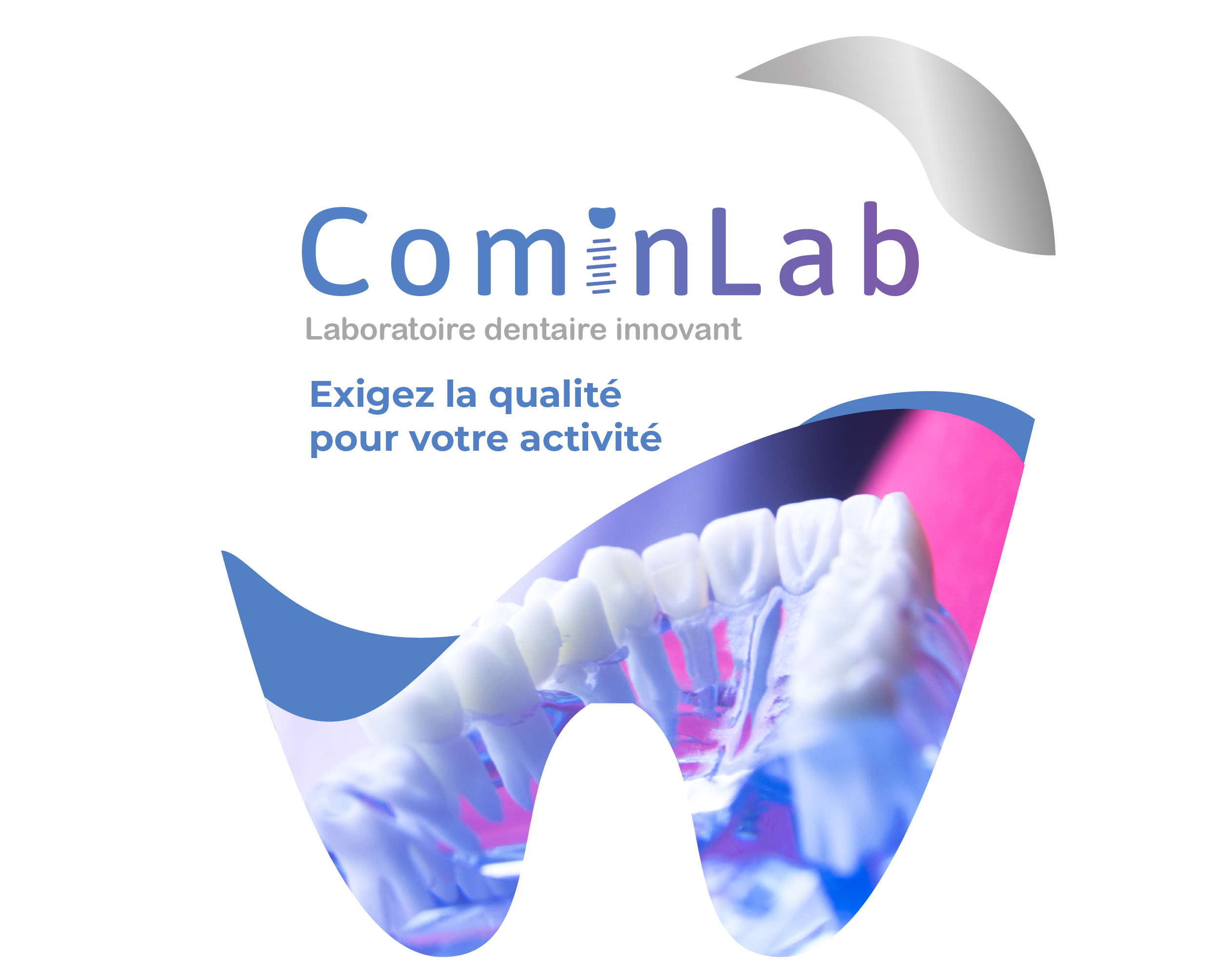 Logo Cominlab – Laboratire dentaire innovant – Exigez la qualité pour votre activité